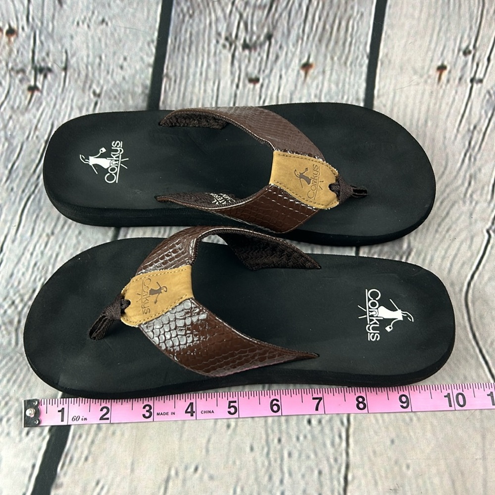 CORKYS ROYAL Brown Thong Slip On Soft Flip Flop Sandals - Picture 7 of 17